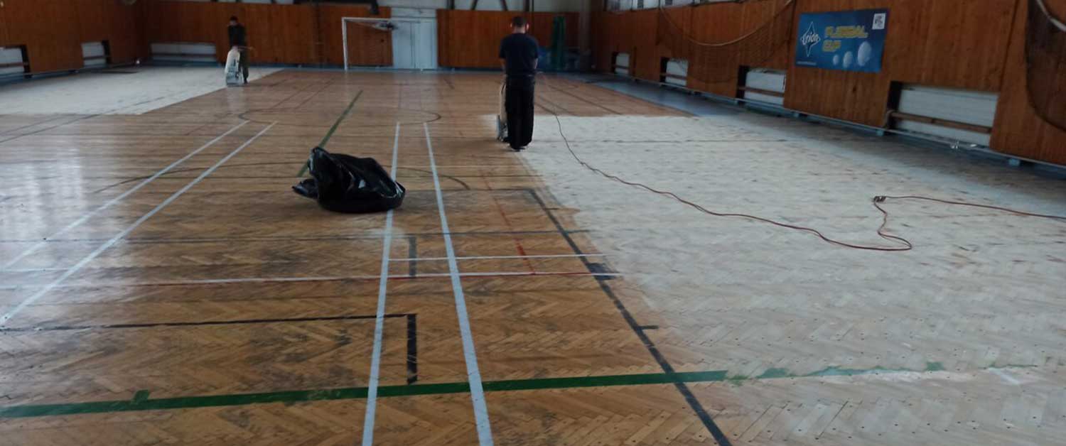 Renovácia telocvične a športovej drevenej podlahy